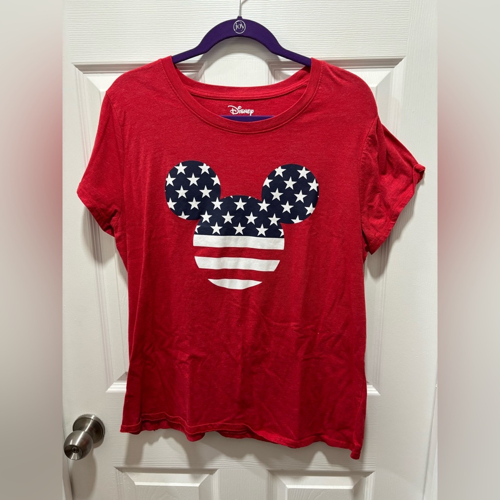 Women’s Disney Mickey Mouse Patriotic T Shirt Size XL